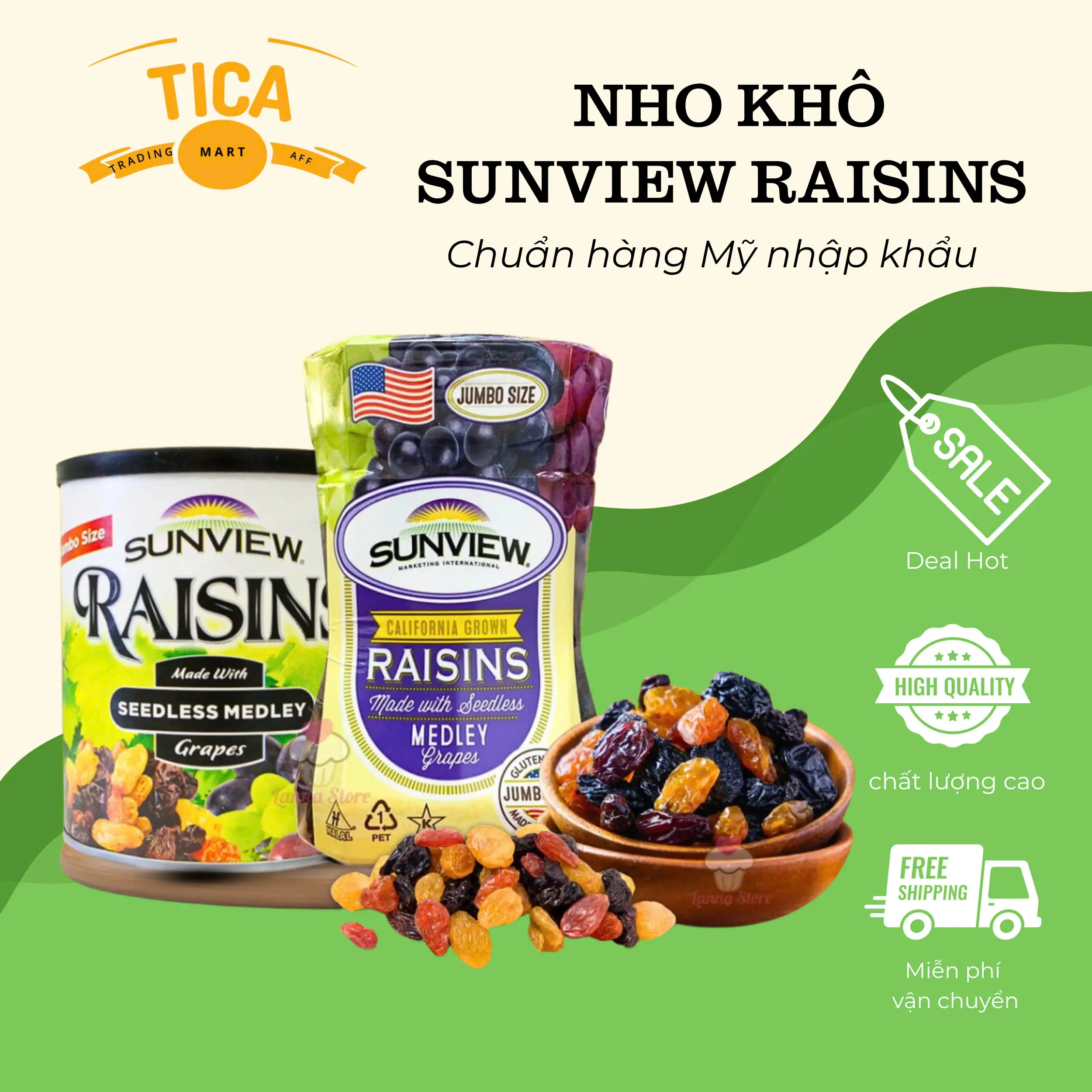 Hộp Nho Khô SV RS - Hàng Chất Lượng, Food