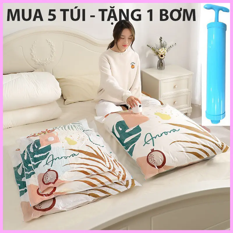 Túi hút chân không đựng quần áo, túi hút chân không bảo quản quần áo, chăn gối, ...