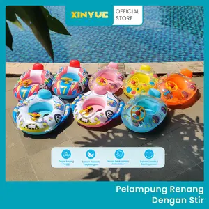 XINYUE Pelampung Renang Duduk Anak Balita Mobil Perahu Kanopi Outdoor