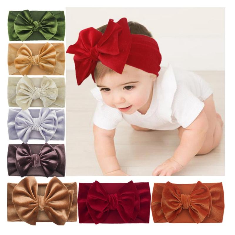 Product Introduction of PreciousOne - Bandana anak bando bayi  motif pita besar bludru metallic premium quality 1