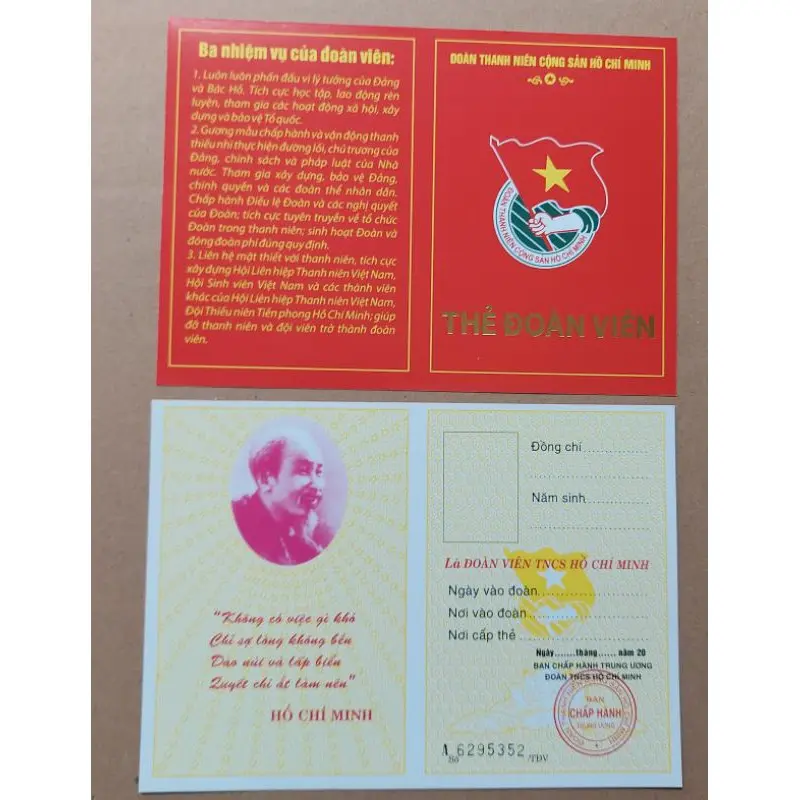 Combo 10 thẻ đoàn viên, thẻ đoàn