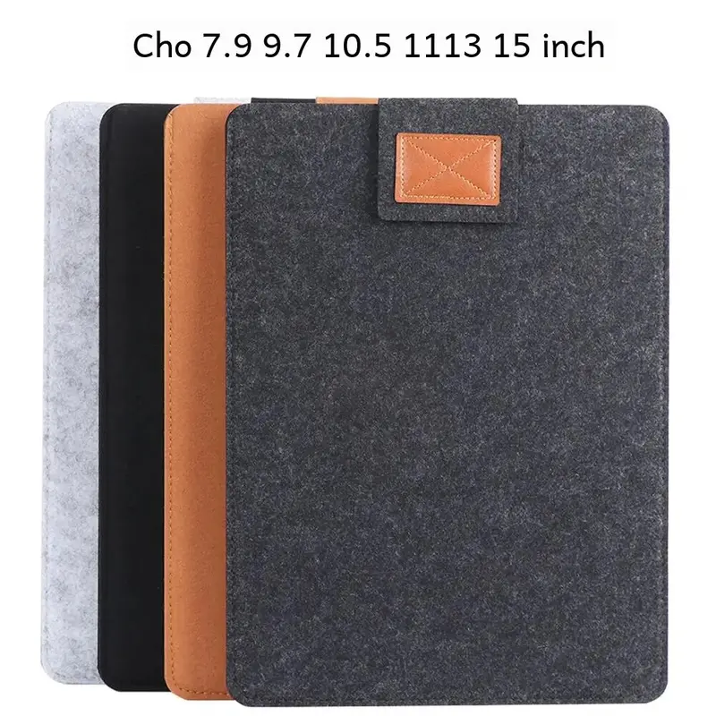 Túi đựng máy tính xách tay Cầm Tay bảo vệ nỉ chống trầy xước, dành cho 11 13 15 inch Ipad Pro Kindle Macbook, Unisex, Tay áo đựng 1