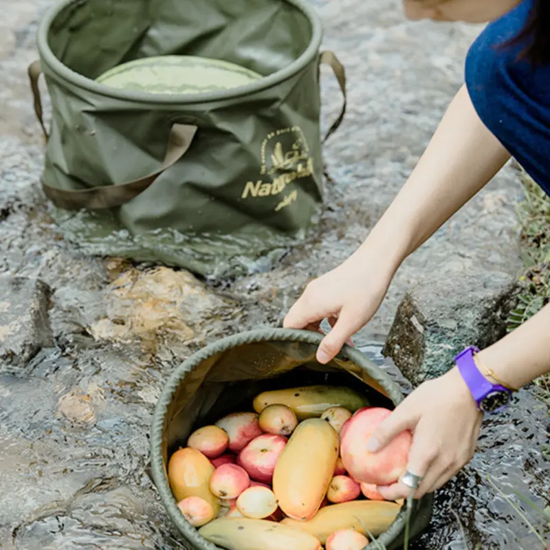 Xô đựng nước dã ngoại gấp gọn du lịch cắm trại rất tiện dụng, dễ dàng mang theo - DCP19 3