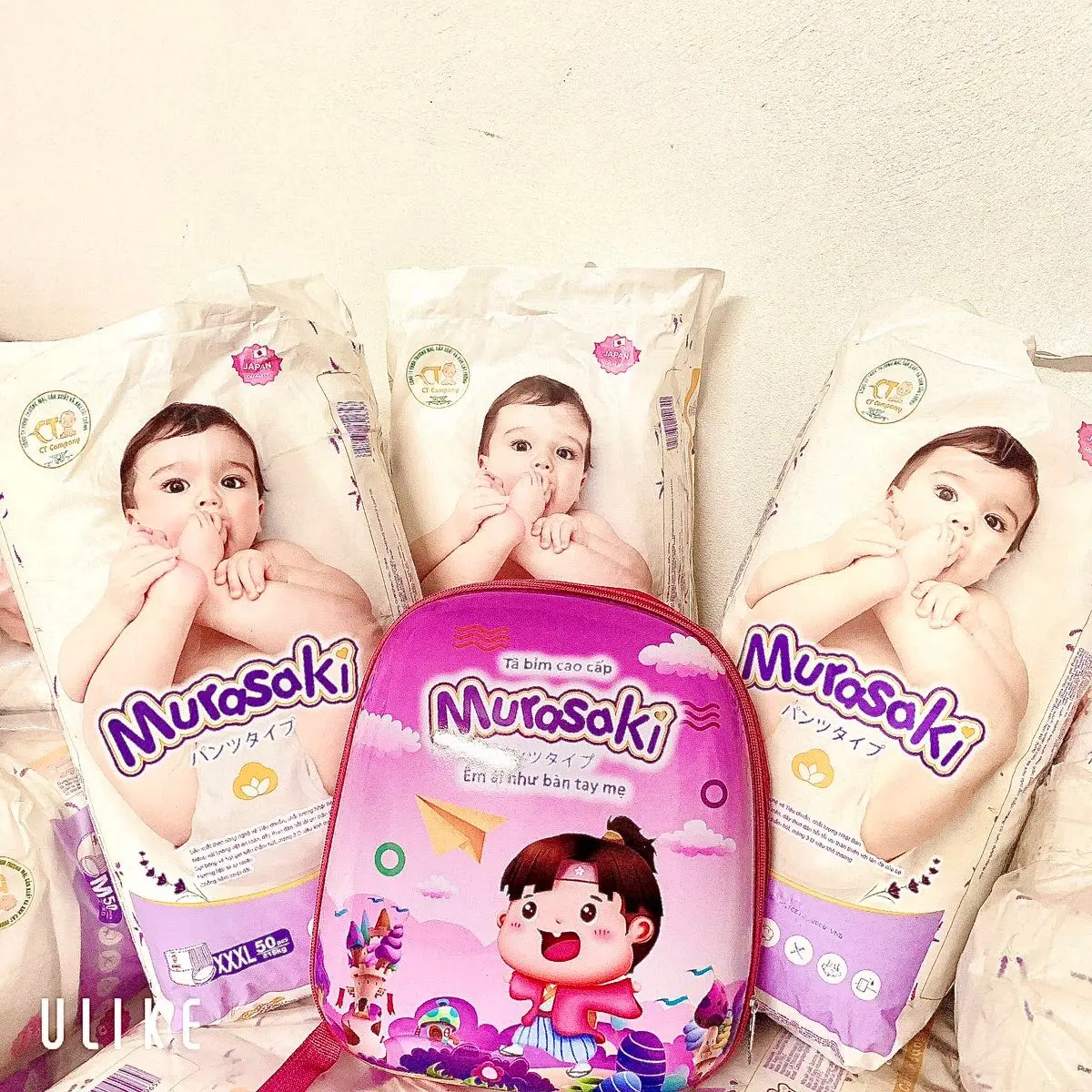 Murasaki 3 bịch tặng balo Bỉm Cho Bé