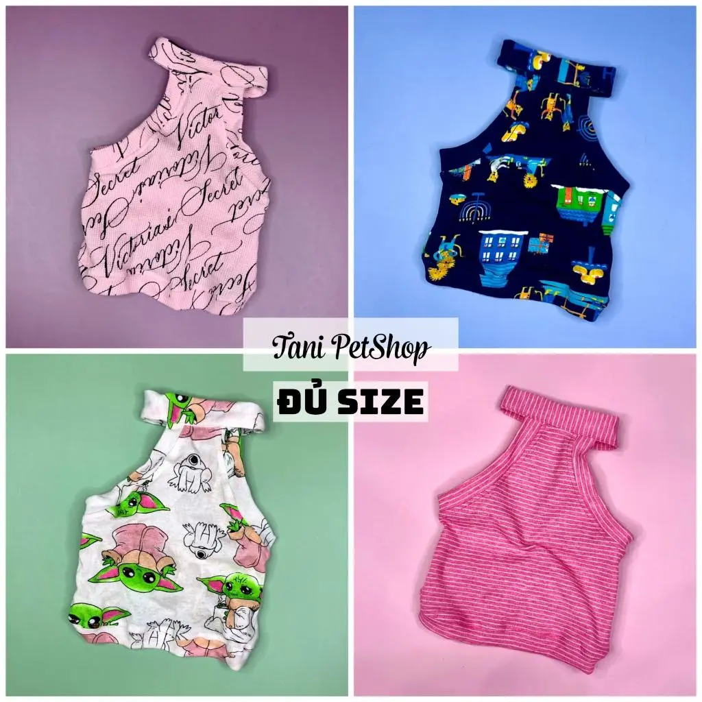 [19 MẪU-2] Áo Cho Chó Mèo Mùa Hè - Áo Dễ Thương Cho Chó - Quần Áo Thú Cưng Chó Mèo Giá Rẻ Tanipetshop