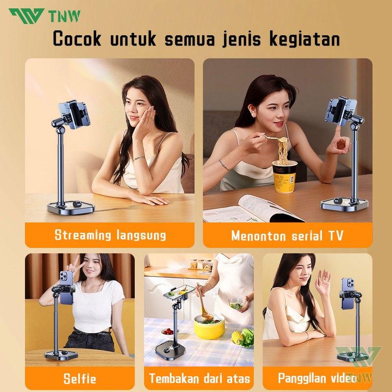 TNW H8 Desktop Phone Holder Rotate 360°Phone Holder Tripod  Aluminium Stand Holder Lazypods for Video Recording Vlogging