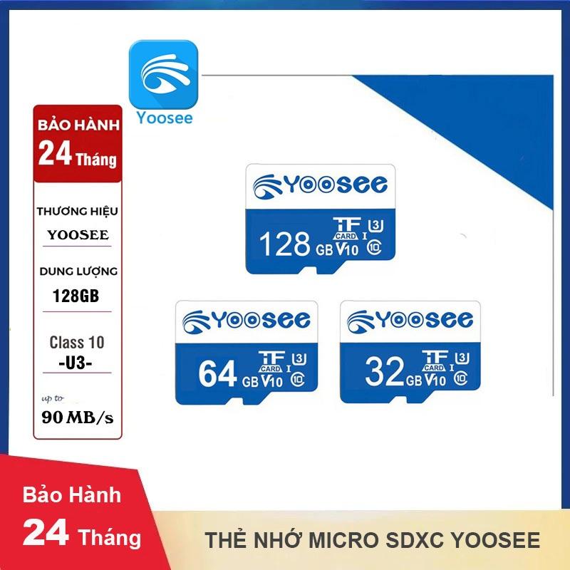 Thẻ nhớ Micro Yoosee 32GB | 64GB | 128GB Cao cấp, Class 10 - u3, Chuyên dụng Camera, điện thoại Phụ Kiện Đèn Chụp Ảnh