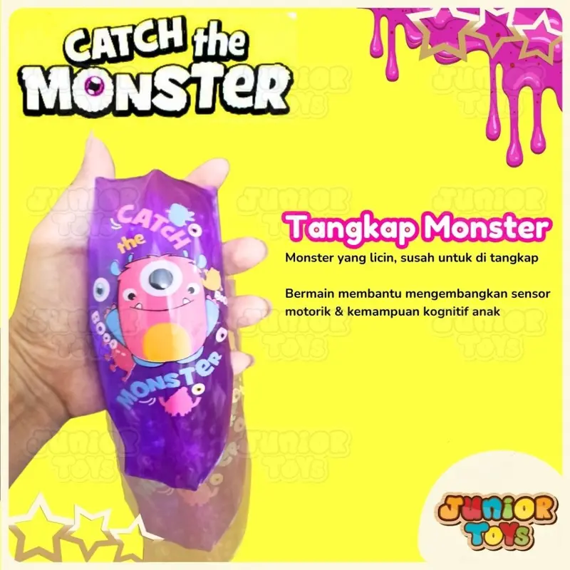 Rhino Catch The Monster Mainan Anak Squishy Licin Isi Air Tidak Bisa Dipegang Jelly Water Snake Toys 1