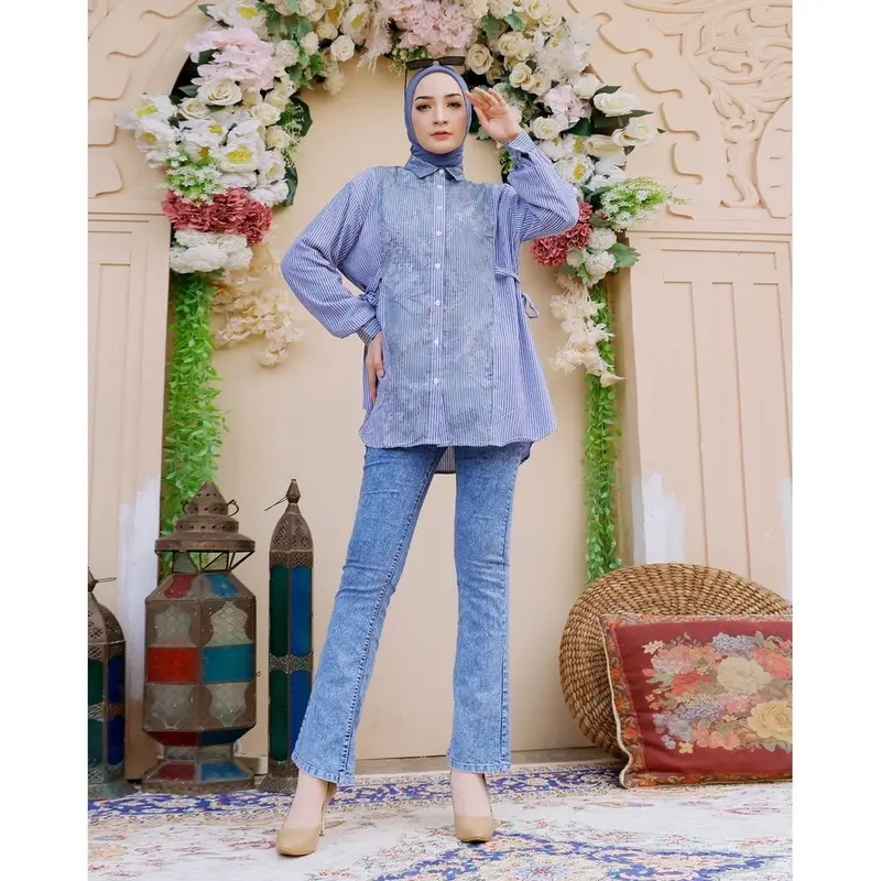 EXTU HERITAGE NAYA BLOUSE ATASAN KEMEJA SALUR (21303,21383) 4