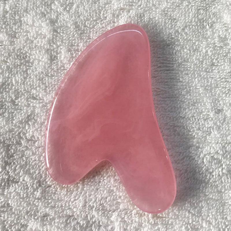 Product Introduction of Beeswax Rose Quartz Jade Roller Guasha Scraping Massage Scraper Face Massager Roller Board Facial Eye Care Gua Sha Tools Skincare Comfort 25
