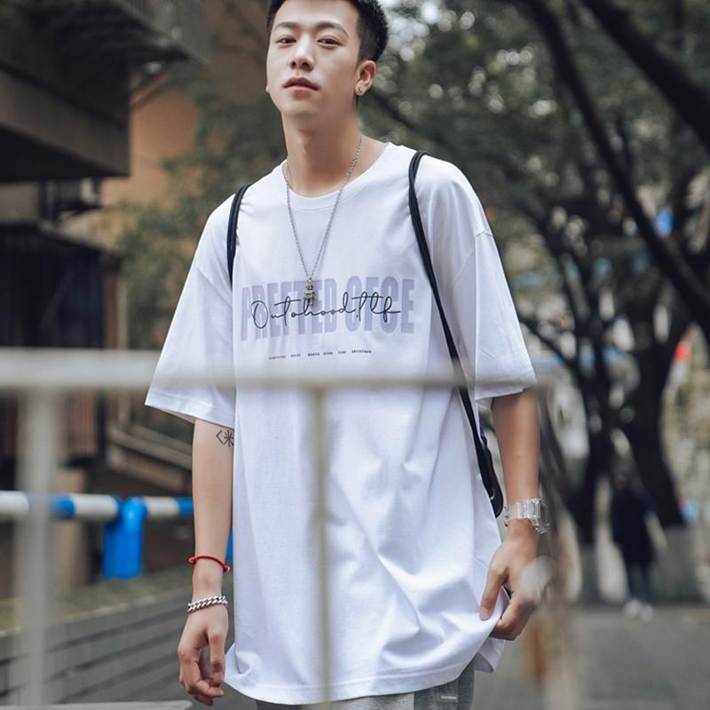 Áo thun unisex tay lỡ nam nữ phông form rộng teen cổ tròn oversize cotton giá rẻ basic đenl PREFTED 5