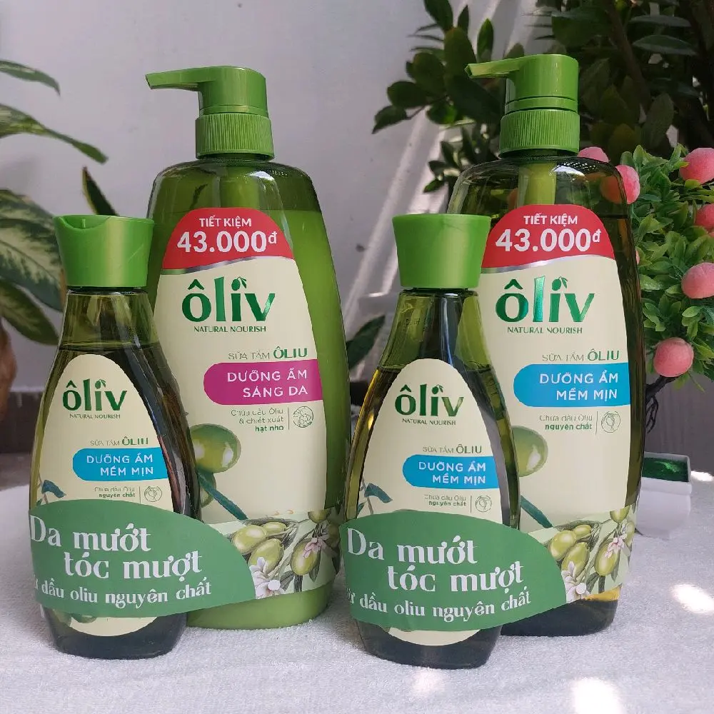 [Xả Kho]Sữa Tắm Ôliv 1 Lít Tặng Kèm 250ml Sáng Da Mềm Mịn