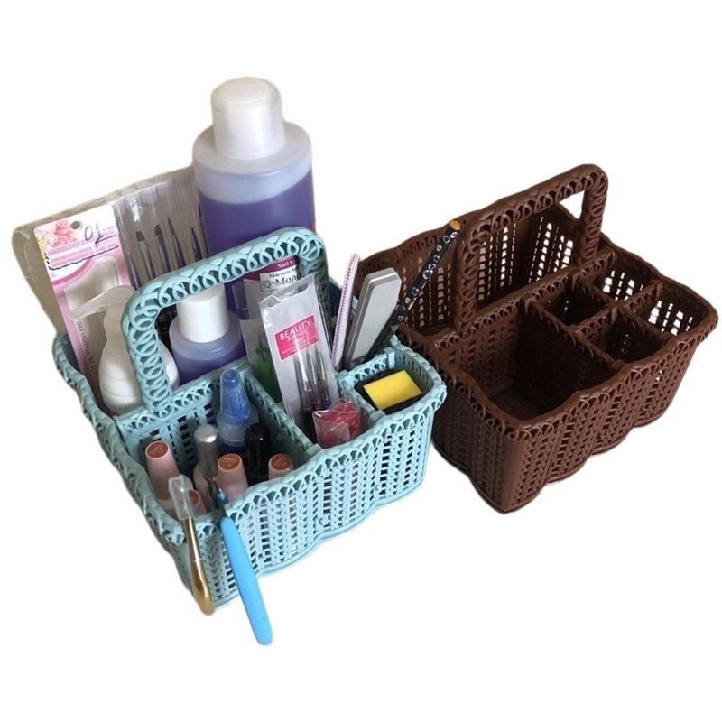 Rổ/giỏ 3 ngăn và 6 ngăn đựnġ đồ trang điểm, spa, nail, dụng cụ nối mi, phun ẋăm 2