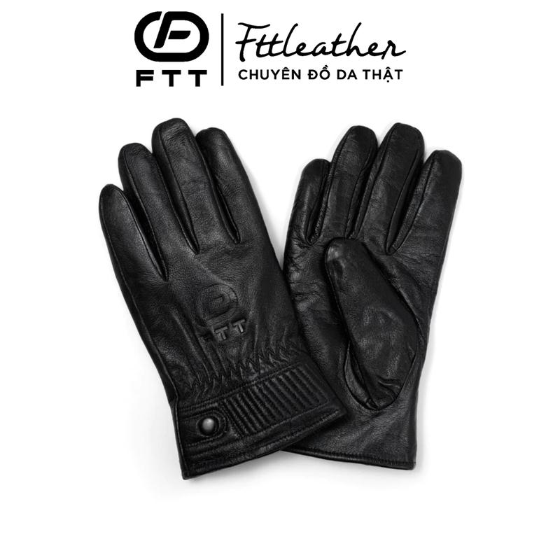  Găng Tay Da Thật Nam Fttleather Da Cừu Mỏng Nhẹ Đi Mưa Thoải Mái Dễ Lái Xe - Không Bong Nổ Lót Lông Bền Bỉ Giữ Nhiệt Tốt GT02BL 