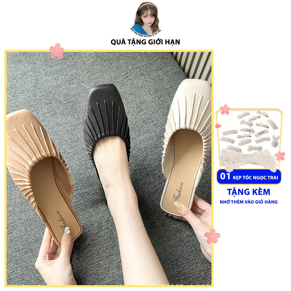 Dép sục cao su dáng cách điệu chống nước tiện dụng, nhẹ tênh, đi êm chân
