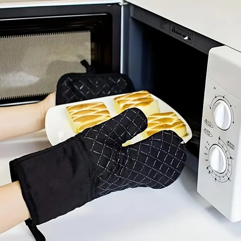 Silicone Oven Mitts & Pot Holder Set, 1 Set Heat Resistant Gloves & Heat Insulation Pad, Non-slip Oven Mitts for Baking, Cooking, Kitchen Supplies 4