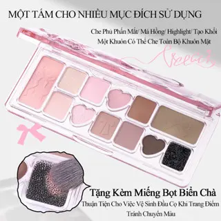VEECCI CHÍNH HÃNG Bảng Phấn Mắt 11 Ô Ánh Ngọc Trai Lì Đa Chức Năng Phát Triển Màu Sắc Lâu Dài Dễ Bị Nhòe 9.3g YOOMI Cosmetics 5