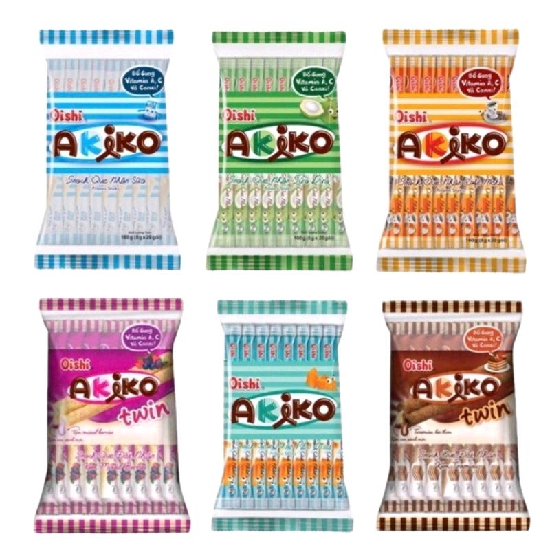 [ 20 que trong gói ] Bánh Snack Que Akiko Oshi Đủ Vị  ( Ăn Vặt Food Thức Ăn)