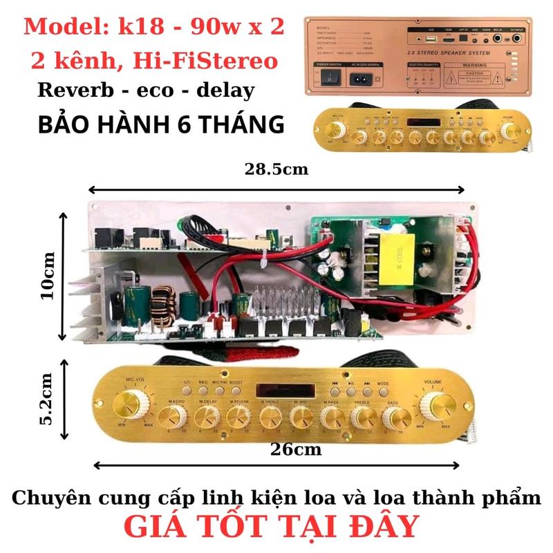  Mạch loa kéo xách tay K18 PLUS 180W chuyên loa xách tay nâng cấp toàn diện 
