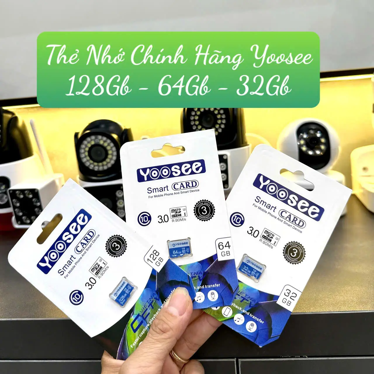 Thẻ Nhớ Yoosee 128GB 64GB 32GB chuẩn U3 chính hãng, Chuyên dụng lưu trữ Camera Yoosee
