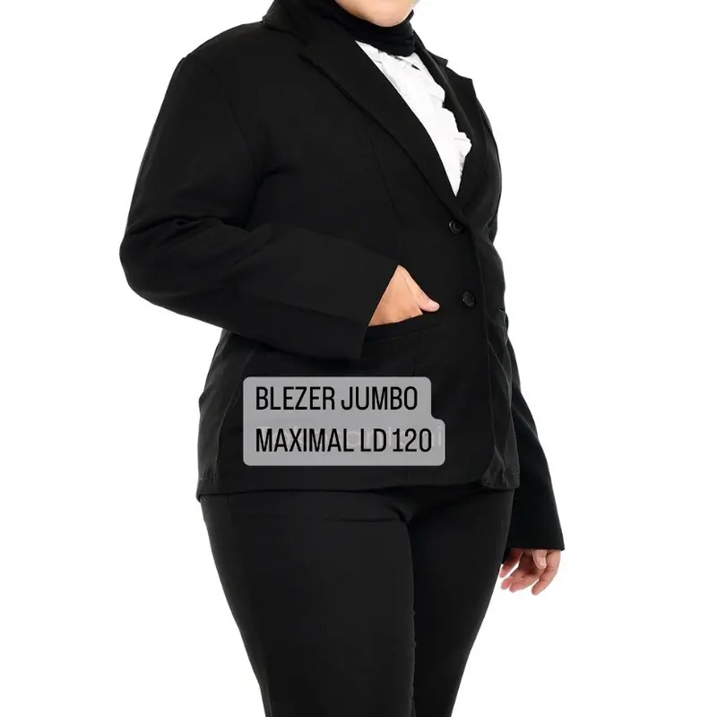 Blazer  kantor  jas kantor wanita jumbo blazer kerja wanita Abu Hitam navy blazer jumbo wanita hitam formal wanita 0