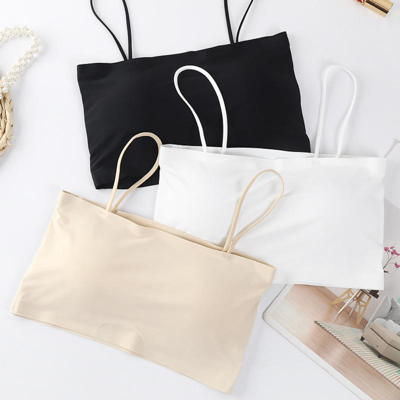Set 3 Áo Bra 2 Dây Đúc Su Mềm Mại Co Giãn Đa Chiều - Top Bra 2 Dây Sợi Bún Sẵn Mút Ngực KING SHOP B8881 Women 6