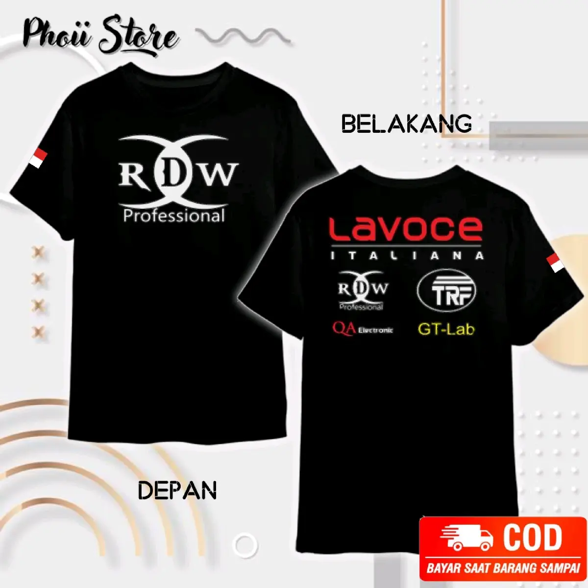 Kaos Lengan Pendek RDW Lavoce Sound System