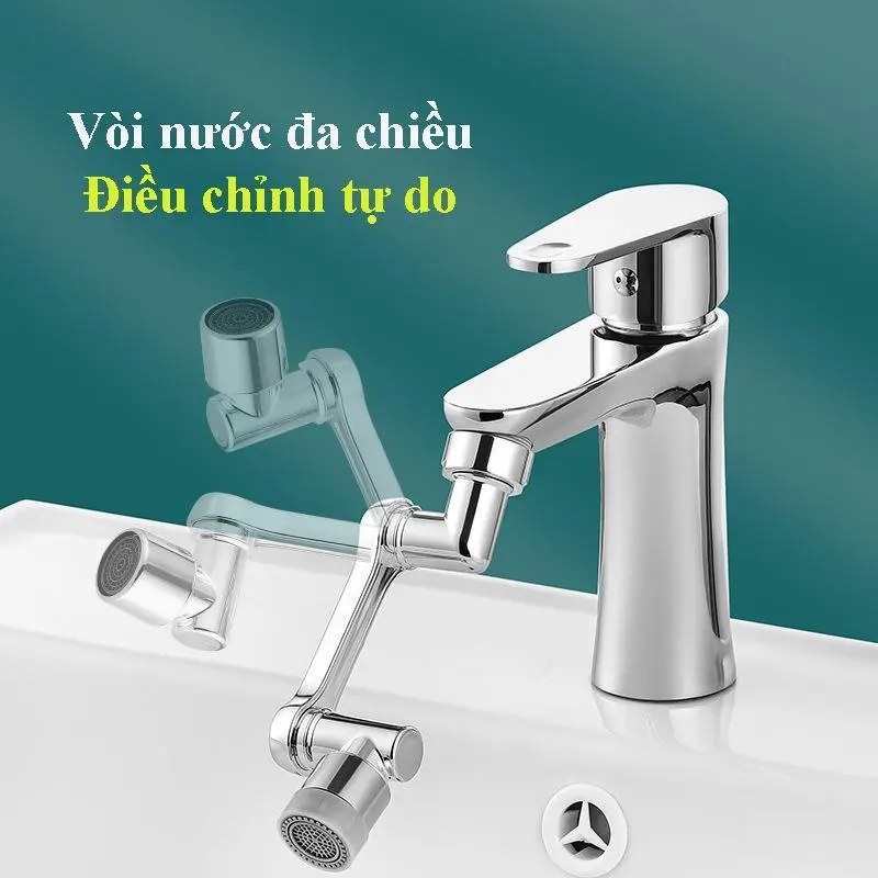 Vòi Nước Mở Rộng 1080 ° Bọt Xà Bông Chậu Rửa Đa Năng Chất Liệu Nhựa ABS, Vòi Phun Quay Cánh Tay Cơ Khí ,Vòi Nước Cánh Tay Robot Vòi Rửa Mặt Vòi Nước Nhà Bếp