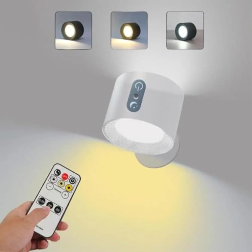 New Magnetic LED Wall Mounted Lights USB Rechargeable 360° Rotatable Corridor Lights With Remote Dimmable Night Light