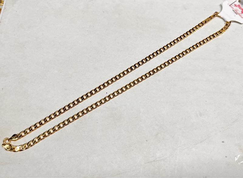 Product Introduction of Dây chuyền saphia xi mạ 18k vàng chanh. Kiểu khoen lật thưa. bản 6li và bản 5li [Đồng Thau xi mạ vàng] 8