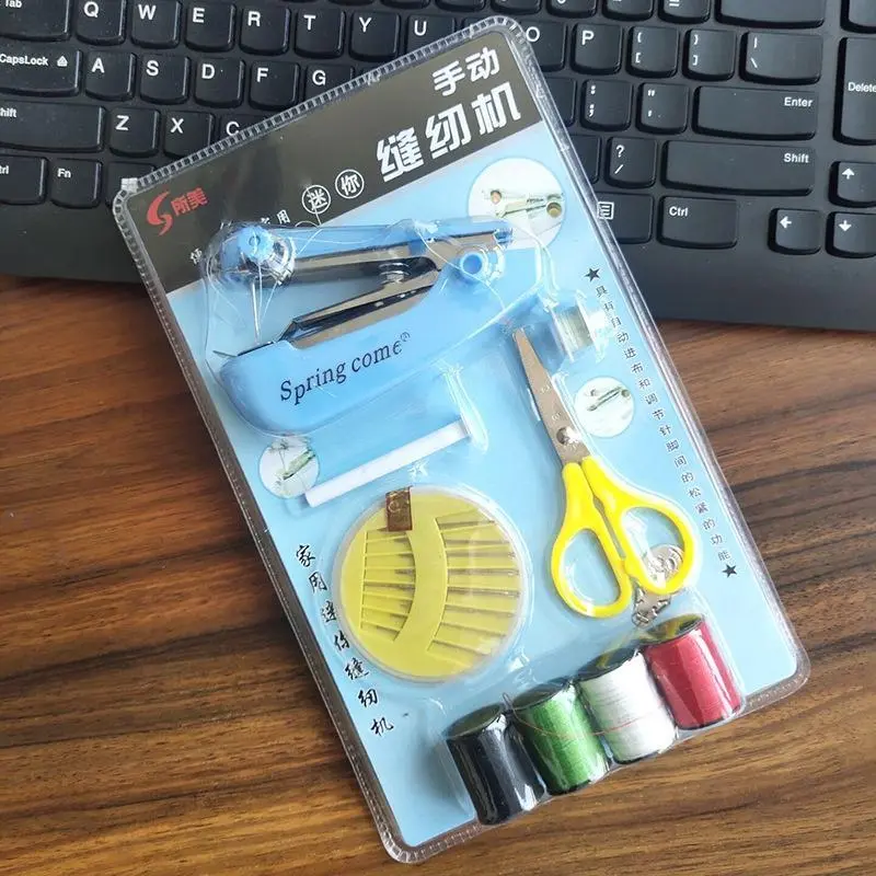1/9pcs Portable Manual Sewing Machine Set Travel and Business Trips Convenient To Carry DIY Household Sewing Tools