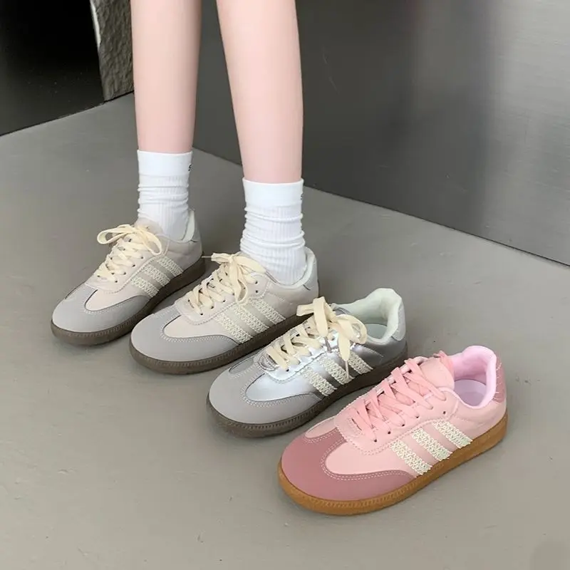 S008 - Sepatu Sneaker Fashion Wanita Kekinian Sepatu Lentur Nyaman Dipake Sepatu Casual Ala Korea Style Shoes Sport Kasual Putih 5