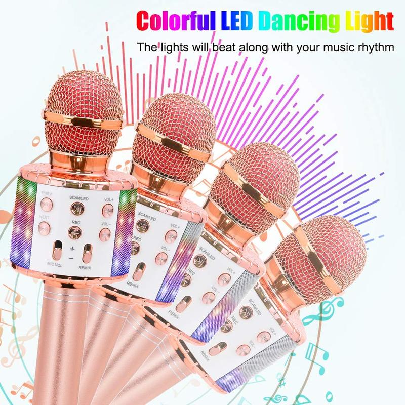 Product Introduction of Micro Karaoke Không Dây, Loa Cầm Tay Bluetooth, Máy Nghe Nhạc KTV Gia Đình, Có Đèn LED Nhảy Múa, Chức Năng Ghi Âm, Thích Hợp Cho Trẻ Em 5