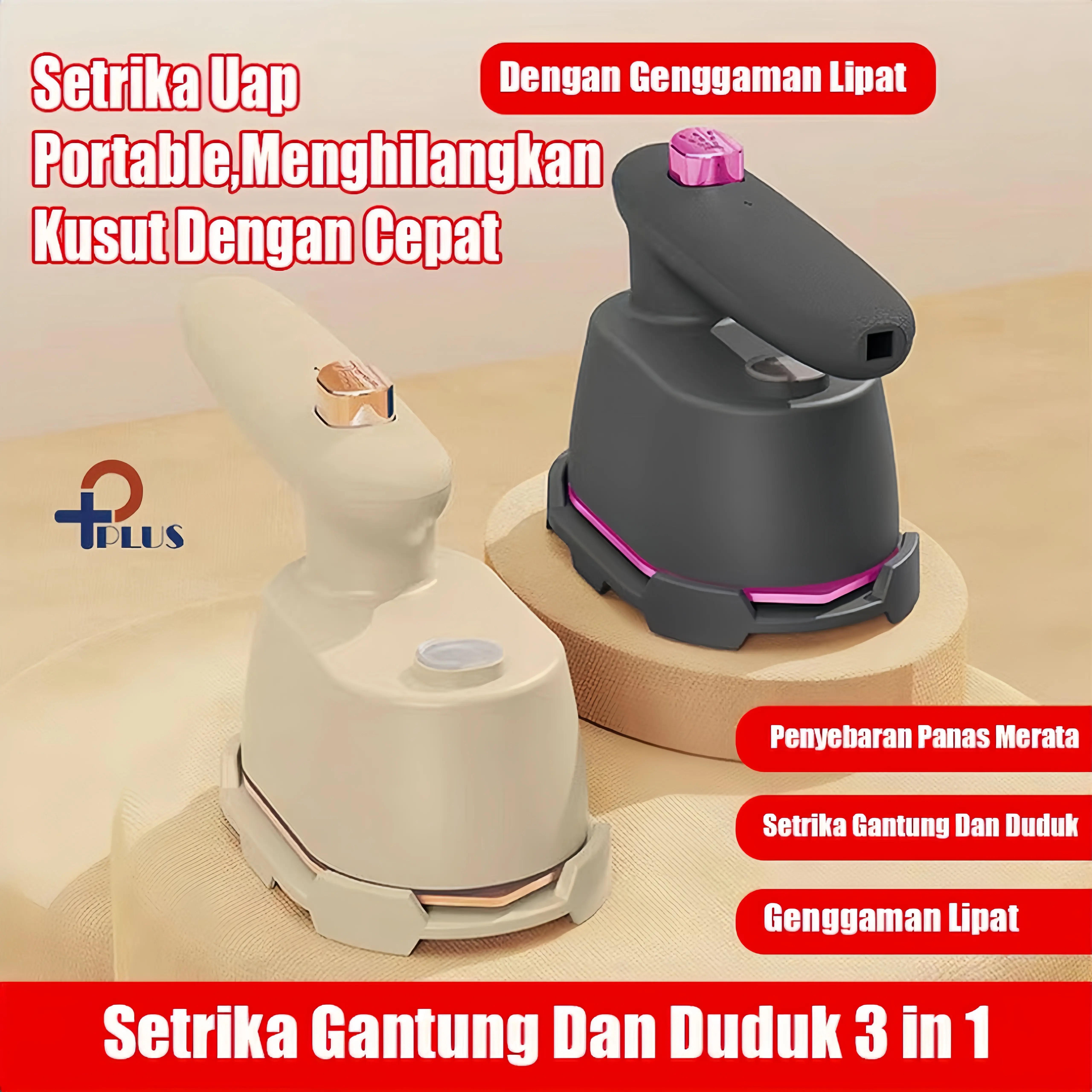 Setrika Uap / Setrika Genggam / Setrika Pakaian / Setrika Listrik Travel Steamer Ironing Handheld/ Steamer Garmen Portabel / Setrika 2 in 1