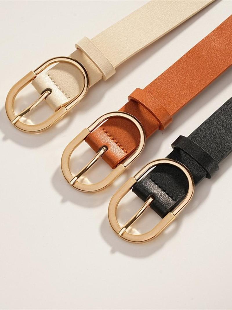 Product Introduction of Women's Minimalist Temperament Solid Color Belt, Fashionable Belt for Daily Clothing Decor, Trendy All-match & Exquisite Belt for Birthday Gift 3