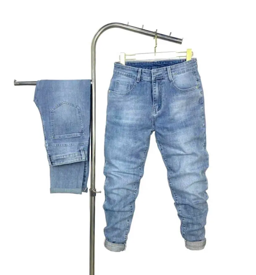 Quần Jean Nam Màu Xanh Nhạt Bạc Chất liệu Co Giãn Tốt Form Dáng Chuẩn Size Denim MS038039 Menswear Pants Có Túi