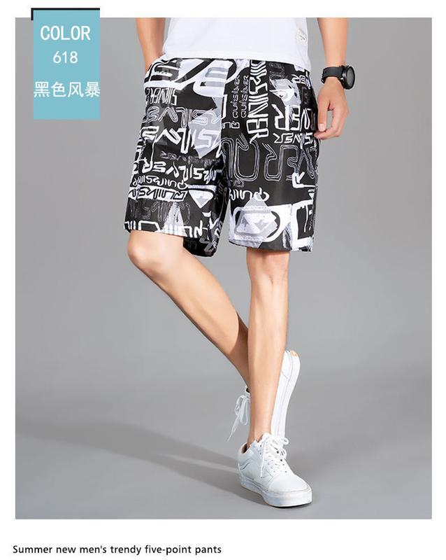 Product Introduction of Men's Summer Beach Pants Shorts Men's Fifth Pants Oversized Pirate Shorts Casual Large Trunks Quick-Dry Pants 10