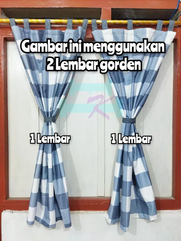 Gorden Jendela Pendek Ukuran 80x120 Korden Model Tali Perekat Kain Kain 2