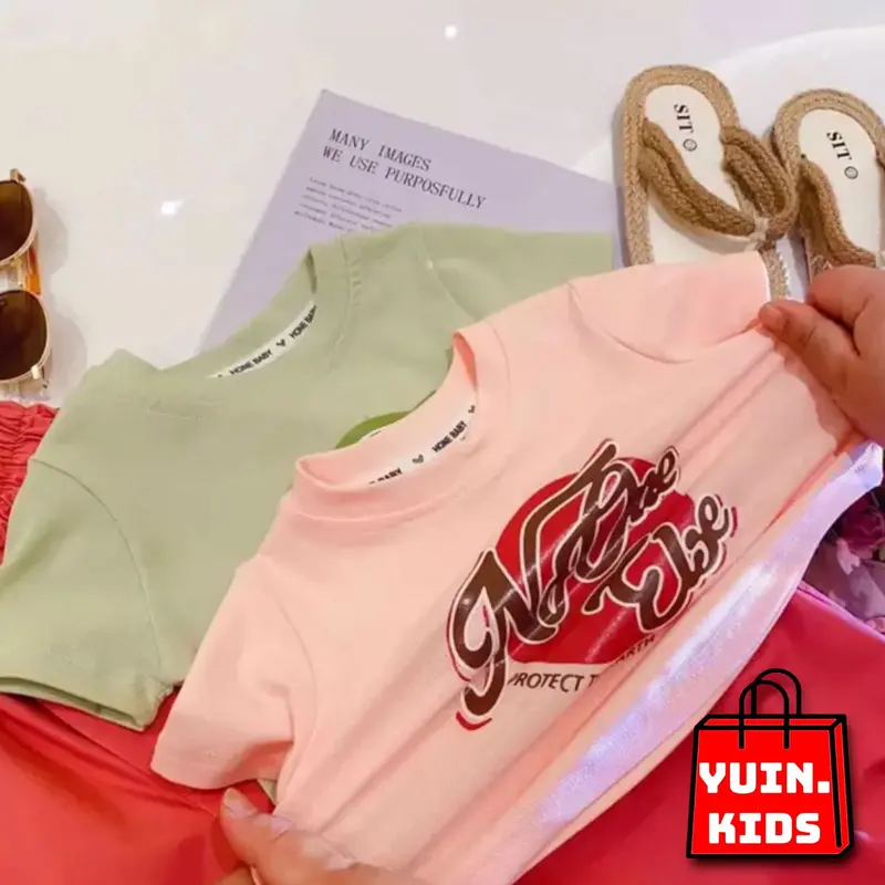 Top Fashion Baju Anak Perempuan Lucu Usia 1-5 Tahun Pakaian Baju Crop Dan Celana Cargo Anak Bayi Katun 5