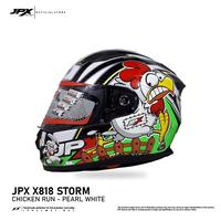 Gambar Helm JPX - Helm Full Face Storm X818 - CHICKEN RUN - FLUORESCENT YELLOW GLOSS, XXL dari JPX HELMET Kab. Tangerang 4 Tokopedia