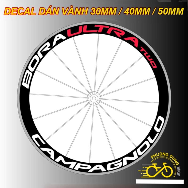 Tem decal dán vành xe đạp road 700C (CAMPA, DURA, GIANT, FAST FORWARD...)
