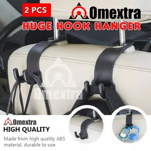 2pcs Huge Car Hook Hanger Omextra Gantungan Mobil Tempat Gantung Tas