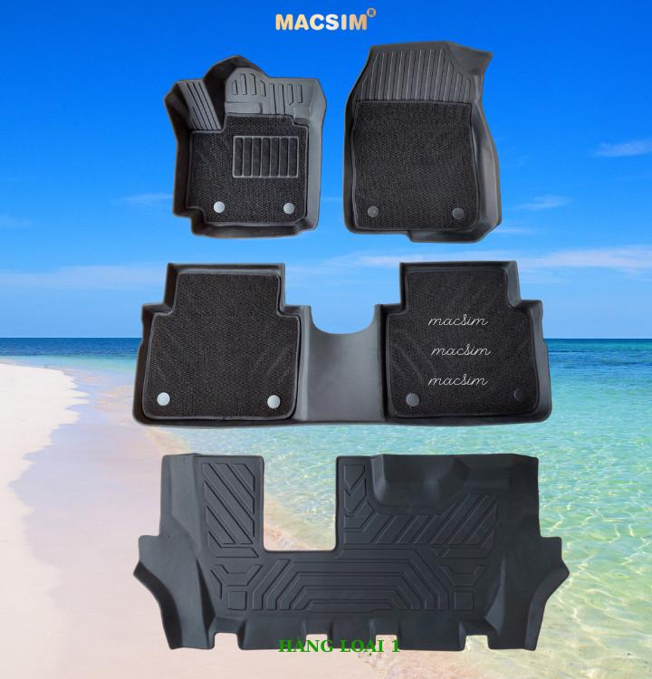 Thảm lót sàn ô tô 2 lớp cao cấp dành cho xe Suzuki XL7/ Suzuki Ertigar (sd) nhãn hiệu Macsim chất liệu TPE màu đen