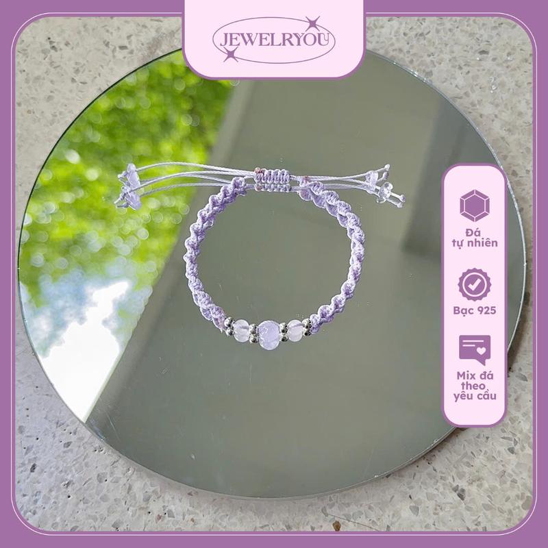 Vòng tay đan ADN 3 charrm Jewelryou đá năng lượng tình duyên may mắn công việc học tập - Jew49