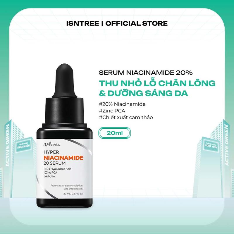 Product Introduction of [Tặng 1 Túi bông tẩy trang 120 pads+1 Sachet 2ml]Tinh chất dưỡng sáng thu nhỏ lỗ chân lông Isntree Hyper Niacinamide 20% Serum 20ml 1