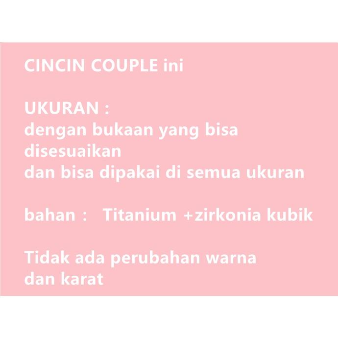Cincin couple-Only You cincin pasangan cincin titanium Original Arctic Deer kado Valentine's  kado ulang tahun 3