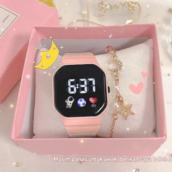  Đồng Hồ Điện Tử Mẫu Mới 2024 Dành Cho Học Sinh Nữ Và Nam Thích Hợp Cho Học Sinh Trung Học Cơ Sở Và Trung Học Dạ Quang Chống Thấm Nước Thiết Kế Hình Kỳ Lân Thời Trang 