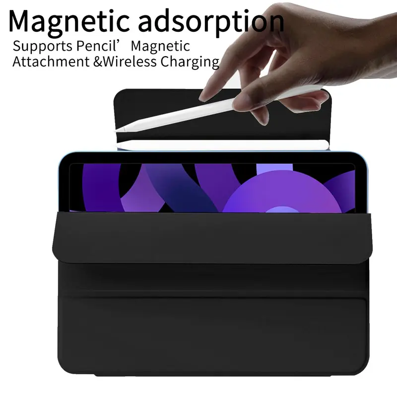 Magnetic Tablet Case, 1 Count Smart Foldable Magnetic Case, PU Leather Cover Case with Pencil Slot, Tablet Cover Cases Compatible with iPad 10th 5