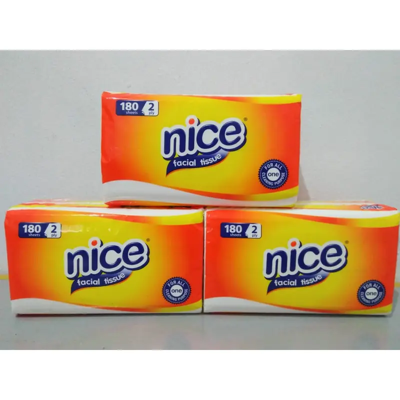 Tissue Nice Facial 180s 2ply Paket tissue nice 180 sheets isi 10 pack tissue murah sekali Nice Facial Tissue 180 Sheet Tisu Lembut 2 Lapis 1