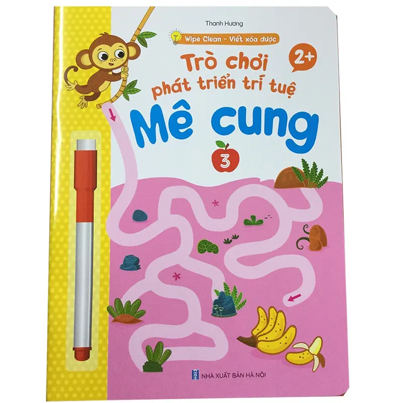Combo 4 Sách Trò Chơi Mê Cung Phát Triển Trí Tuệ 1234 Tặng Kèm 2 Bút - Phiên Bản Wipe Clean Viết Xóa Được Dành Cho Trẻ 2-6 Tuổi 5